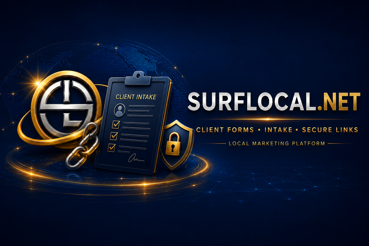 Surflocal.net client forms, intake, and secure payment links for local marketing services