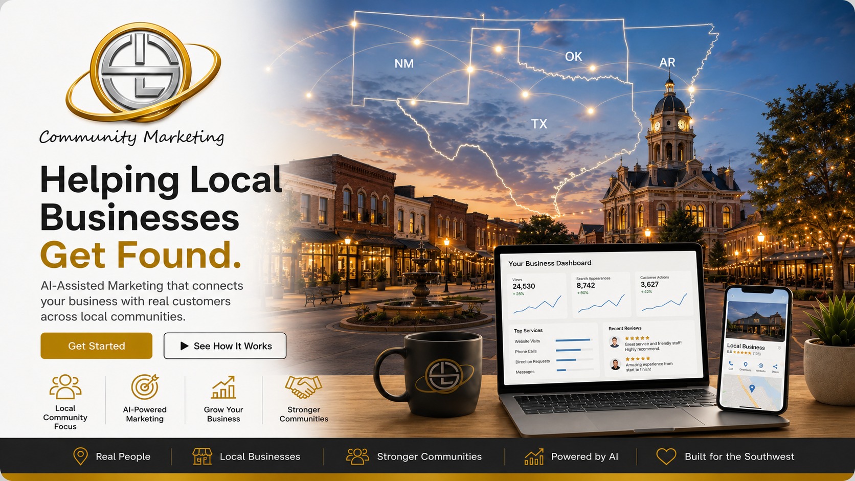 Local business marketing and customer discovery for MidwestCity Oklahoma ads, coupons, services, and deals